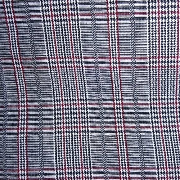 Vintage '70s Grey Plaid Mens Dress Pants - Picture 2 of 3